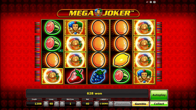 Игровой интерфейс Mega Joker 10