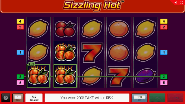 Игровой интерфейс Sizzling Hot 15